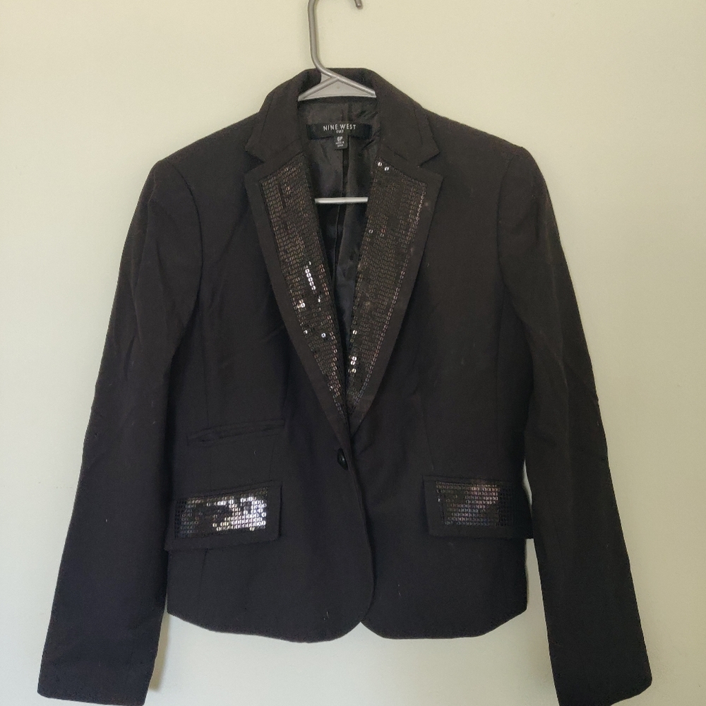 Nine West sequined suit jacket